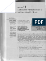 Definición y Medición de La Satisfacción Del Cliente