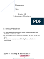 Microfinance Management: Chapter - 16 Funding Issues in Microfinance