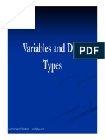 Variables and Datatypes