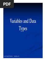 Variables and Datatypes