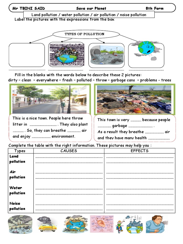 8th Form Mod 5 Les 4 SAVE OUR PLANET - Copie | PDF | Pollution