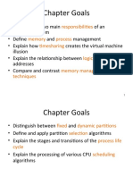 Chapter Goals: Responsibilities Memory Process Timesharing Logical Physical Memory Management Techniques