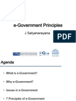 E-Government Principles: J Satyanarayana