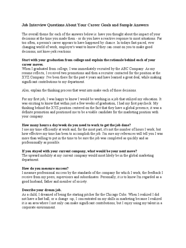 Job Interview Questions & Answers Guide | PDF | Employment | Job Interview