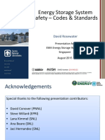 Energy Storage System Safety - Codes & Standards: David Rosewater