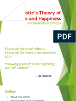 Aristotle's Theory of Virtue and Happiness (Nicomachean Ethics)