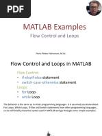 MATLAB Examples - Flow Control and Loops PDF