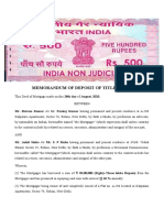 Memorandum of Deposit of Title Deeds