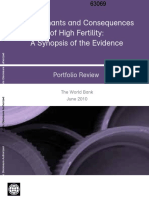 Determinants and Consequences of High Fertility: A Synopsis of The Evidence