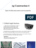 Building Construction-4: Types of Rolled Steel Sections and Its Properties
