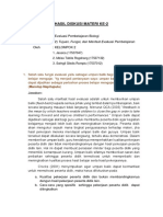 Hasil Diskusi Materi Ke-2 - MK Evaluasi Pembelajaran Biologi