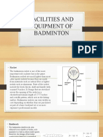 Facilities and Equipment of Badminton