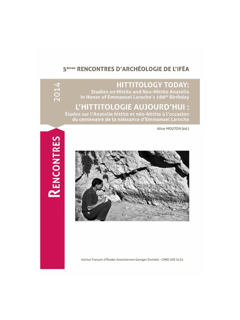 Stusies On Hittite And Neo Hittite Pdf Hittites Langues