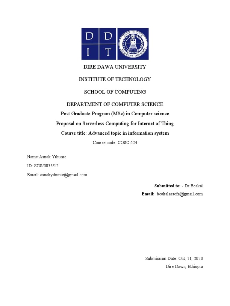 Serverless Computing for IoT Solutions | PDF | Internet Of Things ...