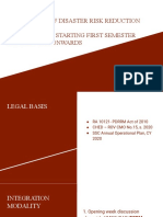 Integration of Disaster Risk Reduction (DRR) in The Syllabi Starting First Semester A.Y. 2020 - 2021 ONWARDS