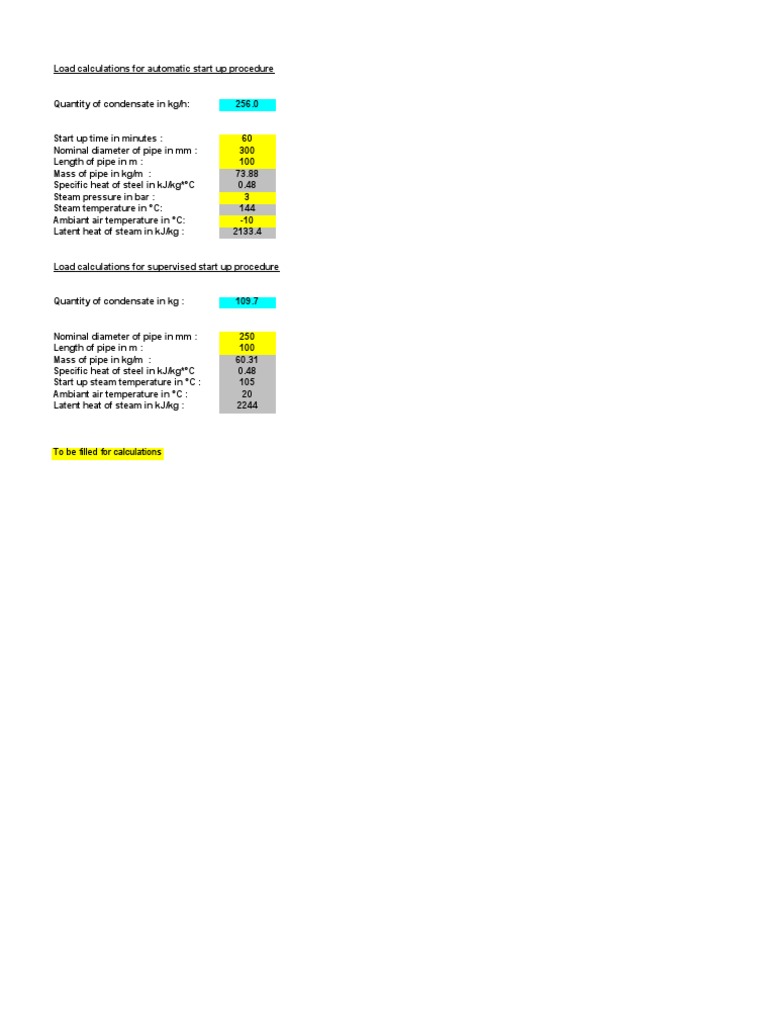Steam Pipe Load Calculation Guide | PDF | Latent Heat | Pipe (Fluid ...