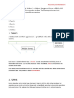 1 Tables: Microsoft Access 2010