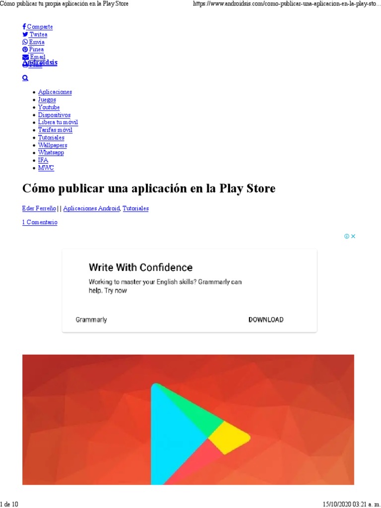 Cómo Publicar Una Aplicación en La Play Store PDF | PDF | Google Play ...