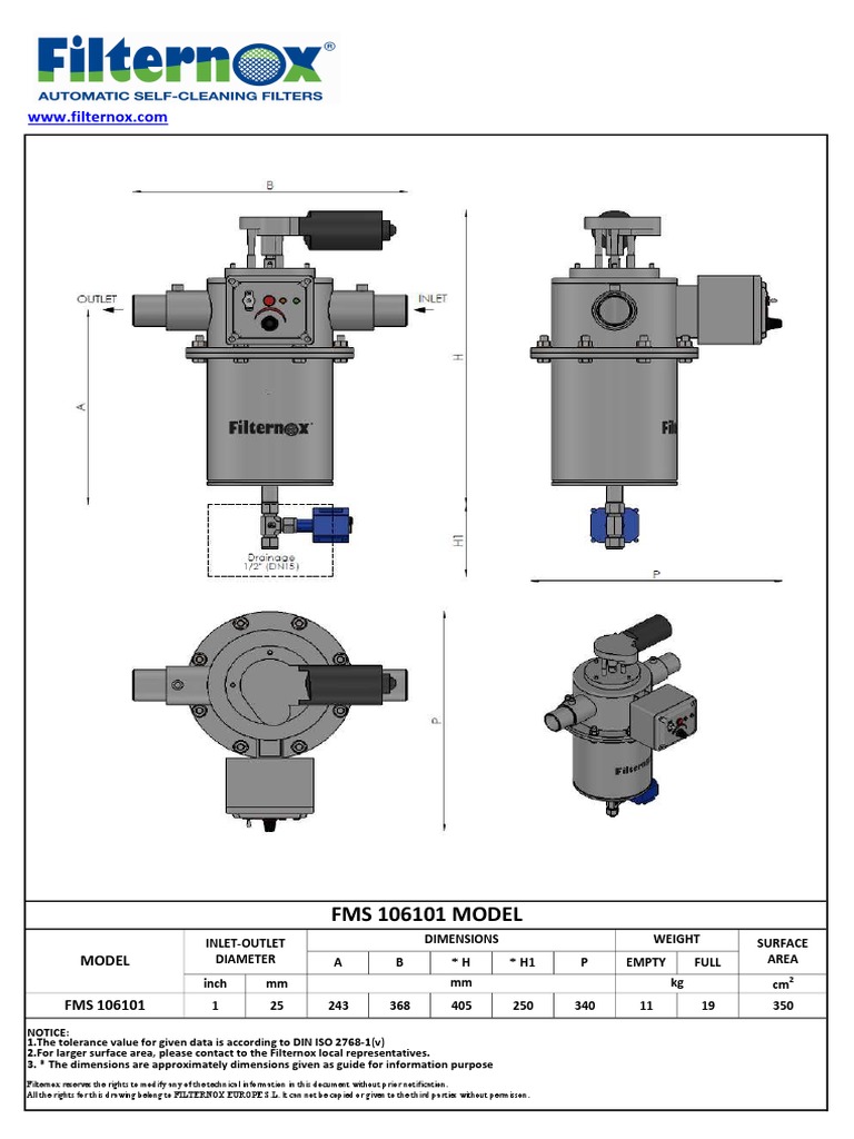 FMS 106101 Model Specifications | PDF