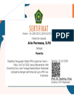 Sertifikat GTK Madrasah Kemdikbud - 718-Arie Permana