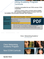 Topic: New CCNA Curricula Presentation - Version 2.0