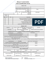 Brieser Construction Soil Classification Form: Manual Test