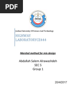 Highway Laboratoryce444: Abdallah Salem Alrawashdeh Sec 5 Group 1