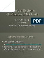 Signals & Systems Introduction To MATLAB