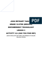 John Tagupa Grade 12 Lesson 3 Activity 3.2 DOST Initiative