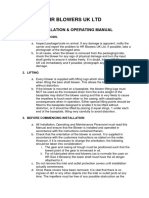 HR Blowers Uk LTD: Installation & Operating Manual