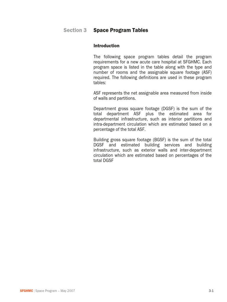 SFGHMC Acute Care Hospital Space Plan | PDF | Radiology | Intensive ...