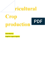 Agricultural Crop Production: Submitted By: Angeline Lagazo Agpaoa