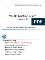 ME-311 Machine Design: Instructor: Dr. Samiur Rahman Shah