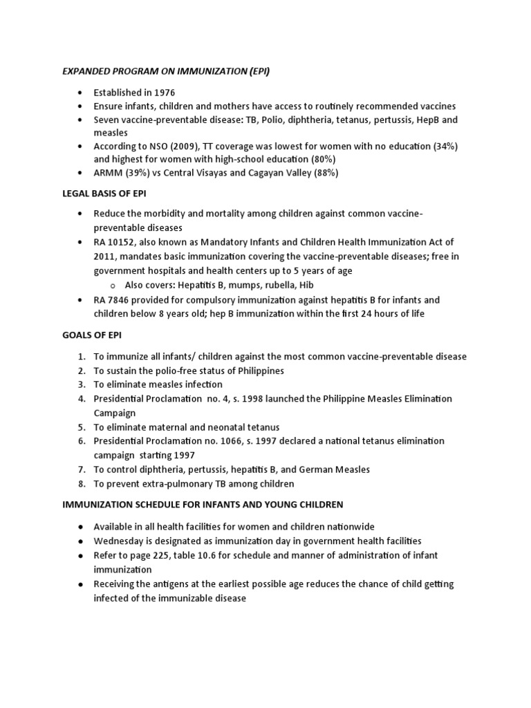 Expanded Immunization Program Overview | PDF | Vaccines | Rtt