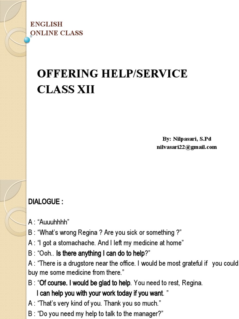 Offering Help in English Conversations | PDF | Self-Improvement | Wellness