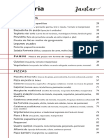 Menu PASTA Forneria PDF