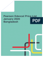 Pearson Edexcel Price List January 2020 Bangladesh