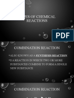 Types of Chemical Reactions