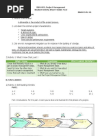 BAM 062: Project Management Student Activity Sheet Module No.3 BSAIS 3 A1-01 A. Lesson Preview/Review