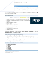 Construction Management: Development Goals in A Fixed Amount of Time