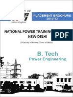 National Power Training Institute New Delhi: B. Tech