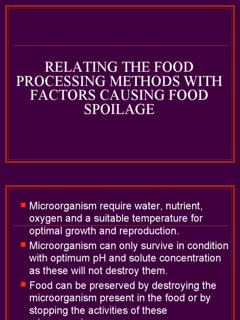 Food Processing Method Food Preservation Foods
