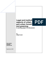 Legal and Institutional Aspects of Urban, Peri-Urban Forestry and Greening