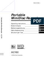 Sony MZ-R35 Operation Manual PDF
