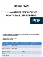 Range Plan Teenager Dresses For Six Month Sale (March-Sept.)