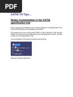 CATIA V5 Tips : Nodes Customization in The CATIA Specification Tree