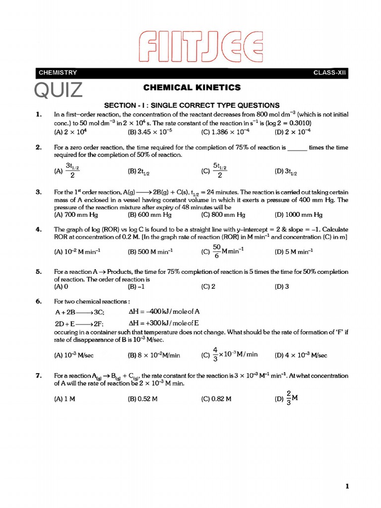 Quiz Chemical PDF PDF