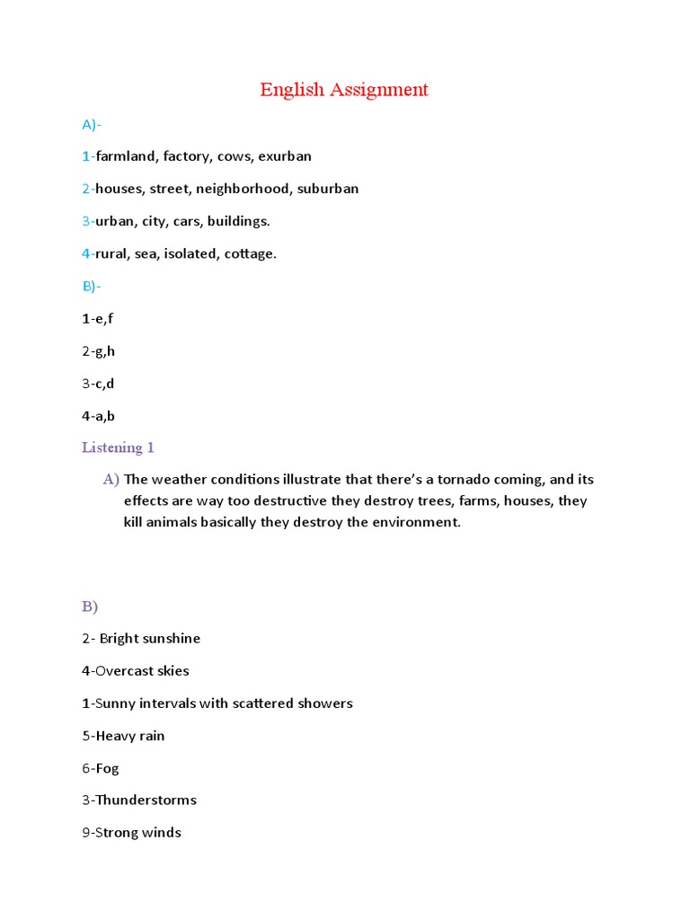 English Homework for Students | PDF