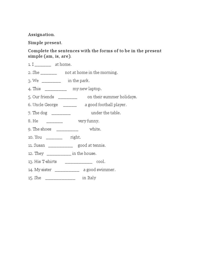Present Simple Verb 