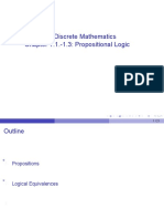 CSE 103: Discrete Mathematics Chapter 1.1.-1.3: Propositional Logic
